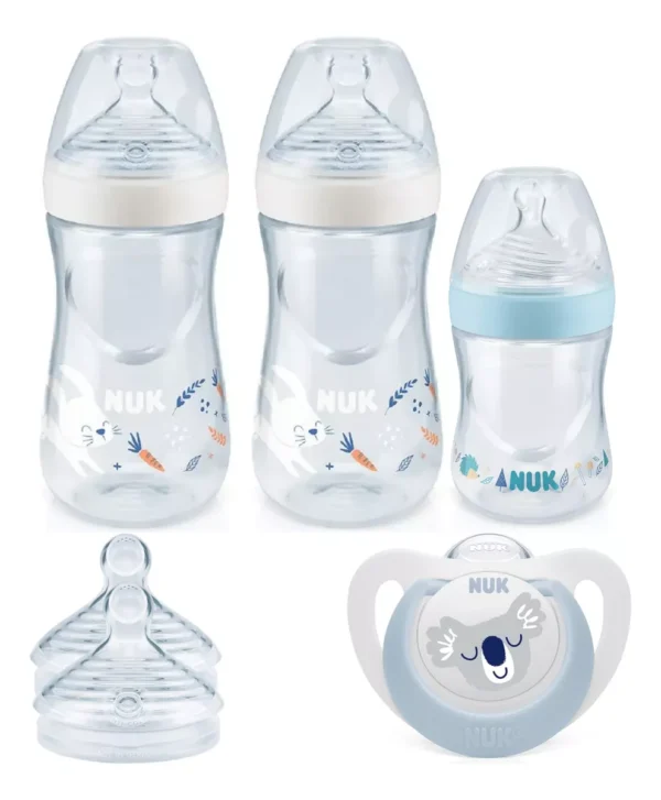 Kit Para Recém Nascido Completo Mamadeiras Com Chupeta Nuk